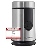 GUTFELS Kaffeemühle COFFEE 5010 | 50 g Kapazität | Edelstahl Gehäuse und Klingen | Kabelaufwicklung…