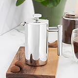 KARACA Double Wall Stainless Steel French Press 350 ml Edelstahldeckel, Kaffee French Press, French…