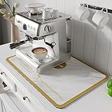 KuLuc Coffee Mat, Coffee Bar Mat, Dish Drying Mat for Kitchen Counter Decor Coffee Station Coffee Bar…