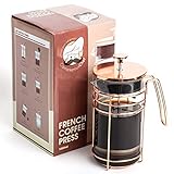 French Press and Tea Maker – 1000 ml Kaffeemaschine Presse – Premium Kaffeepresse mit Roségold Finish…