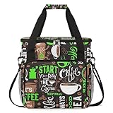 Green Start Your Day With The Of Coffee Maker Carrying Bag, Waterproof Coffee Maker Travel Storage Bag,…