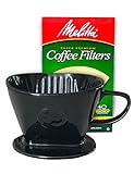 Kaffee über – Gießen Keramik Tropfer Single dienen Brewer mit Melitta Filter Schwarz Größe 2 by einfach…
