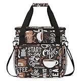 cfpolar Graue Start Your Day With Coffee Maker Carrying Bag, Waterproof Coffee Maker Travel Storage…