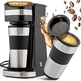 Clatronic Kaffeemaschine mit 400ml Kaffee To Go Becher | passend für alle gängigen Getränkehalter (z.…