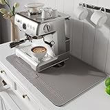 KuLuc Coffee Mat, 12"x20" Coffee Bar Mat, Dish Drying Mat for Kitchen Counter Coffee Station Coffee…