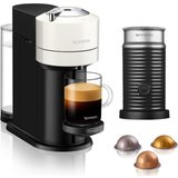 Nespresso Kapselmaschine Vertuo Next ENV 120.W von DeLonghi, White, inkl. Aeroccino Milchaufschäumer…