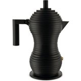 Alessi Espressokocher Pulcina Vollschwarz für 6 Tassen, 0,3l Kaffeekanne