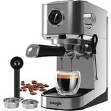 iceagle Espressomaschine CM005 Espressomaschine mit Doppelkesselsystem, 20 Bar, Korbfilter, 1400W,mit…