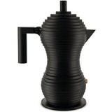 Alessi Espressokocher Pulcina Vollschwarz für 3 Tassen, 0,15l Kaffeekanne