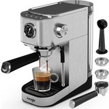iceagle Espressomaschine EMC005 Professionelle Espressomaschine, mit Milchaufschäumer, Korbfilter, mit…