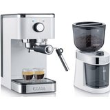 Graef Espressomaschine "Salita Set", inkl. Kaffeemühle CM 201 (ES401EUSET), weiß