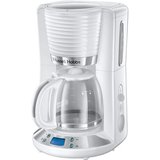 RUSSELL HOBBS Filterkaffeemaschine Inspire White 24390-56 Glas Timer 10 Tassen 1000 W, 1.25l Kaffeekanne