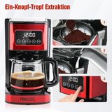 7MAGIC Filterkaffeemaschine, 1.5l Kaffeekanne, Kaffeemaschine mit Timer, 2 Konzentration, Automatische…