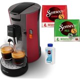 Philips Senseo Kaffeepadmaschine Select CSA240/90, aus 21% recyceltem Plastik und mit 3 Kaffeespezialitäten,…